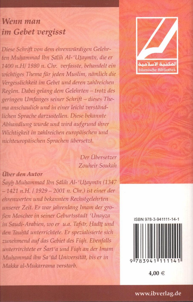 Wenn man im Gebet vergisst