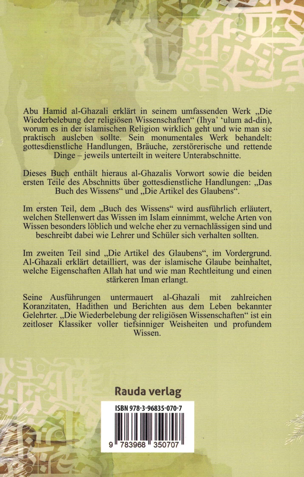 Das Buch des Wissens & Die Artikel des Glaubens - Al Ghazali