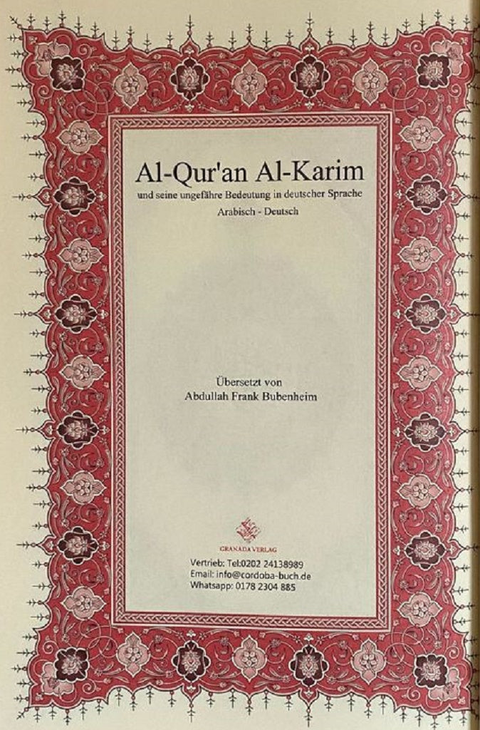 Medina Quran und seine ungefähre Bedeutung in deutscher Sprache