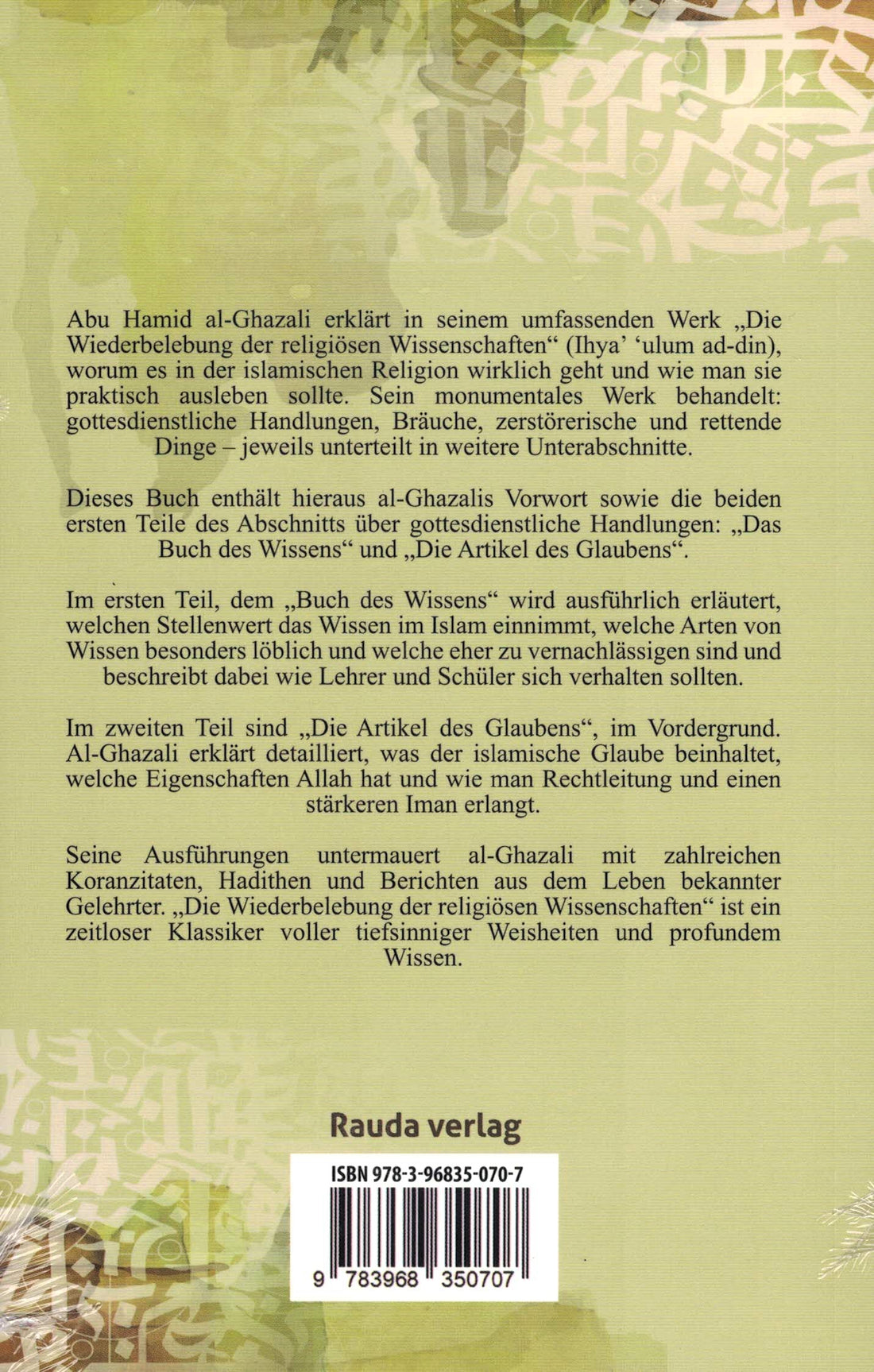 Das Buch des Wissens & Die Artikel des Glaubens - Al Ghazali